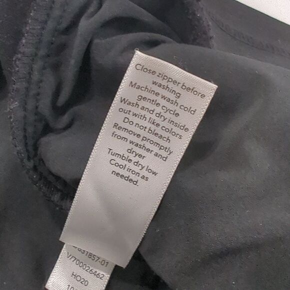 Athleta Pants Womens Large Black Venice Heathered Pintuck Pant Ankle Zip - Picture 8 of 11